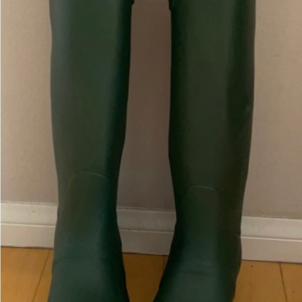 Hunter Green Tall Rain Boots